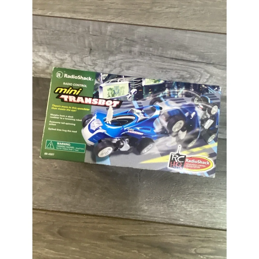 RadioShack‎ Radio Control Mini Transbot Blue Roadster Transforming Robot 60-4307